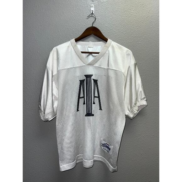 Vintage White Football Practice Jesrey Buddys All Star ALA Mesh Top Large - Picture 1 of 9